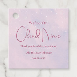 Wir sind auf Cloud Nine Girl Baby Shower Geschenkanhänger