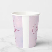 Wir sind auf Cloud Nine Girl Baby Shower Pappbecher (Links)