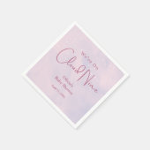 Wir sind auf Cloud Nine Girl Baby Shower Serviette (Ecke)