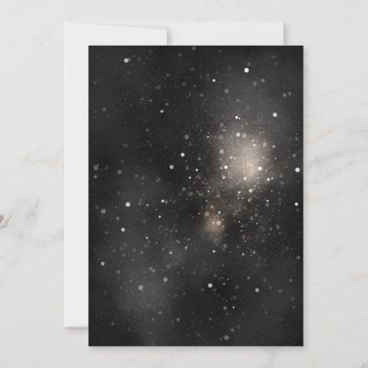 Wir sind auf Cloud Nine Gold Dreamy Baby Dusche Einladung (Rückseite)