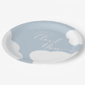 Wir sind auf Cloud Nine Paper Plate Pappteller (Schrägansicht)