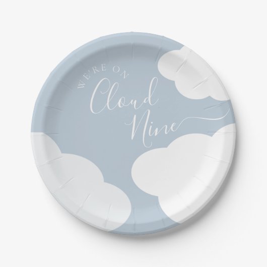 Wir sind auf Cloud Nine Paper Plate Pappteller (Vorderseite)
