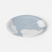 Wir sind auf Cloud Nine Paper Plate Pappteller (Schrägansicht)