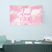 Wir sind auf Cloud Nine Pink Baby Dusche Banner (Messeveranstaltung)
