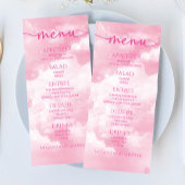Wir sind auf Cloud Nine Pink Baby Dusche Food Menü Menükarte