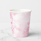 Wir sind auf Cloud Nine Pink Baby Dusche Pappbecher (Links)