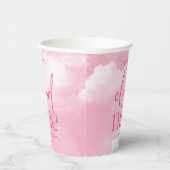 Wir sind auf Cloud Nine Pink Baby Dusche Pappbecher (Rechts)