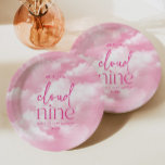 Wir sind auf Cloud Nine Pink Baby Dusche Pappteller<br><div class="desc">Das sind wir auf Cloud Nine Pink Baby Dusche Papier Teller!</div>