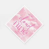 Wir sind auf Cloud Nine Pink Baby Dusche Serviette (Ecke)