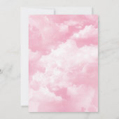 Wir sind auf Cloud Nine Pink Clouds Baby Dusche Einladung (Rückseite)