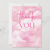 Wir sind auf Cloud Nine Sparkle Clouds Baby Dusche Dankeskarte (Vorderseite)