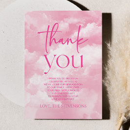 Wir sind auf Cloud Nine Sparkle Clouds Baby Dusche Dankeskarte