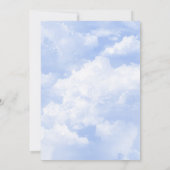 Wir sind auf Cloud Nine Sparkle Clouds Baby Dusche Einladung (Rückseite)