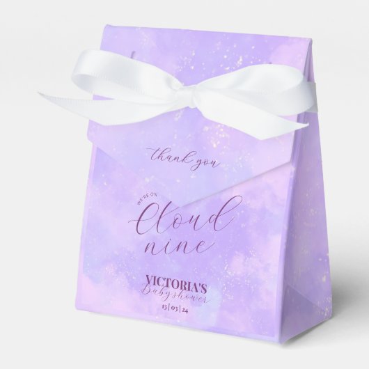 Wir sind auf Cloud Nine Tender Baby Dusche Geschenkschachtel (Vorderseite)