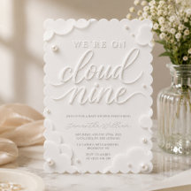 Wir sind auf Cloud Nine Weiße Wolken Baby-Party
