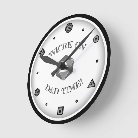 Wir sind auf D&D Time - GRAY Runde Wanduhr (Winkel)