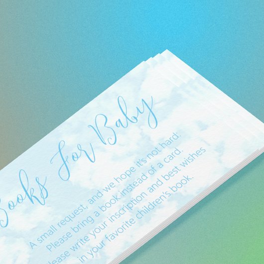 Wir sind auf dem Cloud Nine Book for Baby Shower Begleitkarte