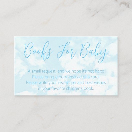 Wir sind auf dem Cloud Nine Book for Baby Shower Begleitkarte (Vorderseite)