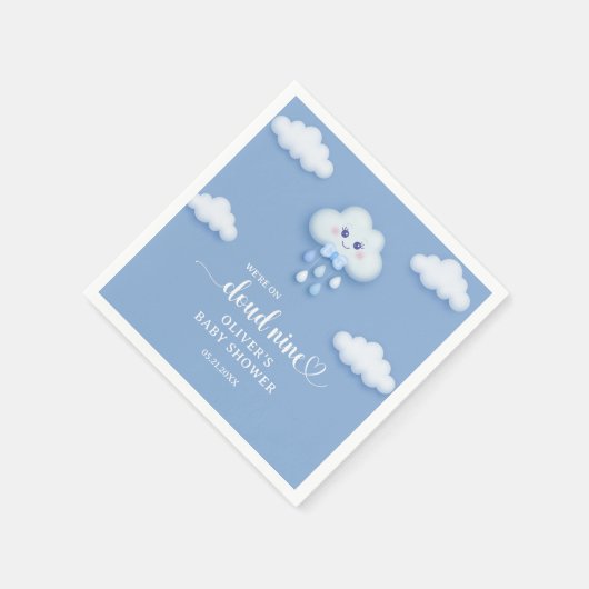 Wir sind auf der Cloud neun niedlichen Flut Cloud Serviette (Ecke)