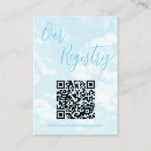 Wir sind auf der Cloud Nine Baby Shower Registry Begleitkarte (Vorderseite)