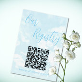 Wir sind auf der Cloud Nine Baby Shower Registry Begleitkarte