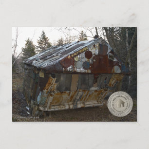 Wir sind auf eine neue Zuhause Landschaft Ankündigungspostkarte