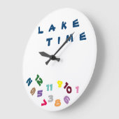 "WIR SIND AUF ***LAKE TIME***" MIT DIESEM COOLEN K GROßE WANDUHR (Winkel)