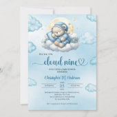 Wir sind auf Wolke neun niedlichen Teddybärenschla Einladung (Vorderseite)