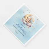 Wir sind auf Wolke neun schlafende Teddybärenjunge Serviette (Ecke)