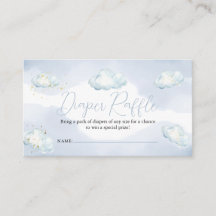 Wir sind auf Wolke Sieben Baby Shower Windel-Raffl