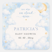 Wir sind auf Wolke Sieben Jungen Baby Shower