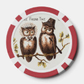 Wir sind aus dem Owl Country: Chromolithograph Art Pokerchips (Rückseite)