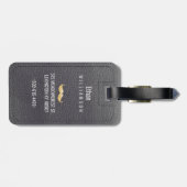 Wir sind aus hier | Herrn u. Frau Newlywed Grey Gepäckanhänger (Rückseite horizontal)