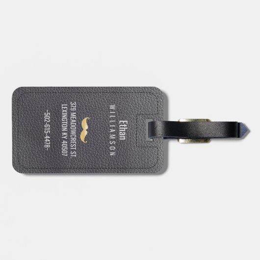 Wir sind aus hier | Herrn u. Frau Newlywed Grey Gepäckanhänger (Rückseite horizontal)