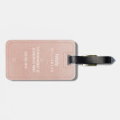 Wir sind aus hier | Herrn u. Frau Newlywed Pink Gepäckanhänger (Rückseite horizontal)