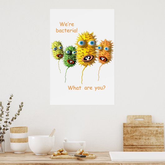 Wir sind Bakterien Poster (Küche)