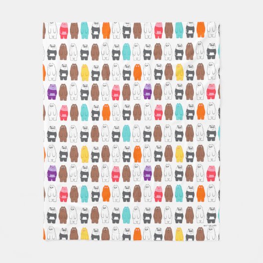 Wir sind Bärenbären bunten Bärenmustern Fleecedecke (Vorderseite)