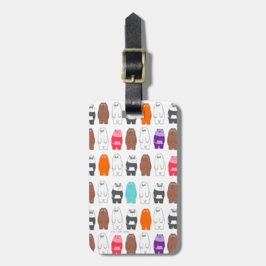 Wir sind Bärenbären bunten Bärenmustern Gepäckanhänger (Vorderseite vertikal)