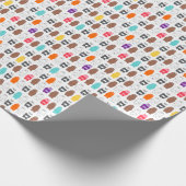 Wir sind Bärenbären bunten Bärenmustern Geschenkpapier (Ecke)