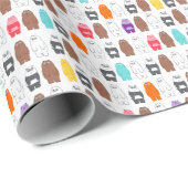 Wir sind Bärenbären bunten Bärenmustern Geschenkpapier (Rolleneckpunkt)