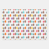 Wir sind Bärenbären bunten Bärenmustern Geschenkpapier Set (Vorderseite 3)