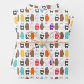 Wir sind Bärenbären bunten Bärenmustern Geschenkpapier Set (Beispiel)