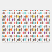 Wir sind Bärenbären bunten Bärenmustern Geschenkpapier Set (Vorderseite)