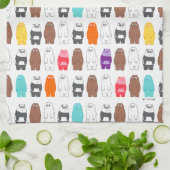 Wir sind Bärenbären bunten Bärenmustern Geschirrtuch (Gefaltet)