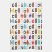 Wir sind Bärenbären bunten Bärenmustern Geschirrtuch (Vertikal)