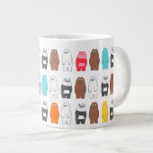 Wir sind Bärenbären bunten Bärenmustern Jumbo-Tasse (Vorderseite Rechts)