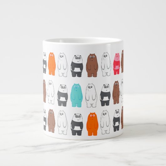 Wir sind Bärenbären bunten Bärenmustern Jumbo-Tasse (Vorderseite)