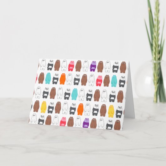 Wir sind Bärenbären bunten Bärenmustern Karte (Vorderseite)