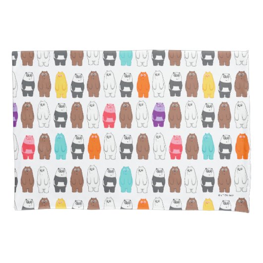 Wir sind Bärenbären bunten Bärenmustern Kissenbezug (Vorderseite)