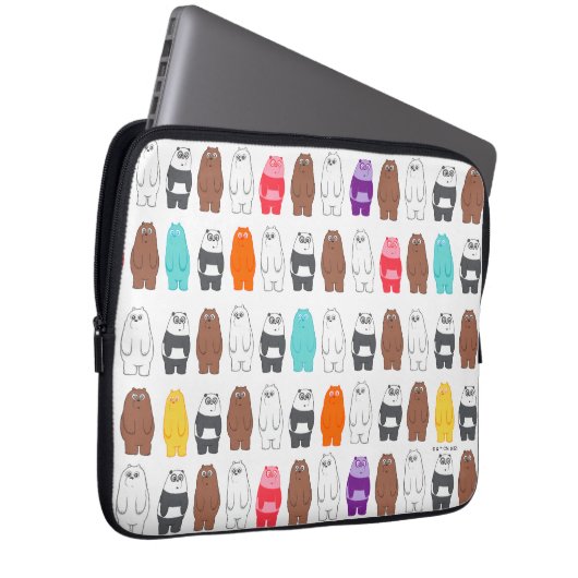 Wir sind Bärenbären bunten Bärenmustern Laptopschutzhülle (Vorne Rechts)